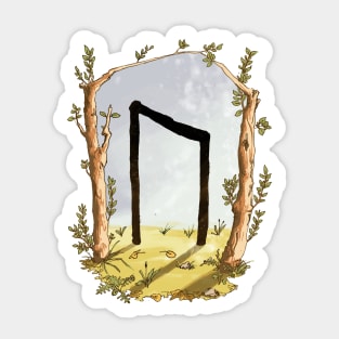 rune uruz - magical symbol Sticker